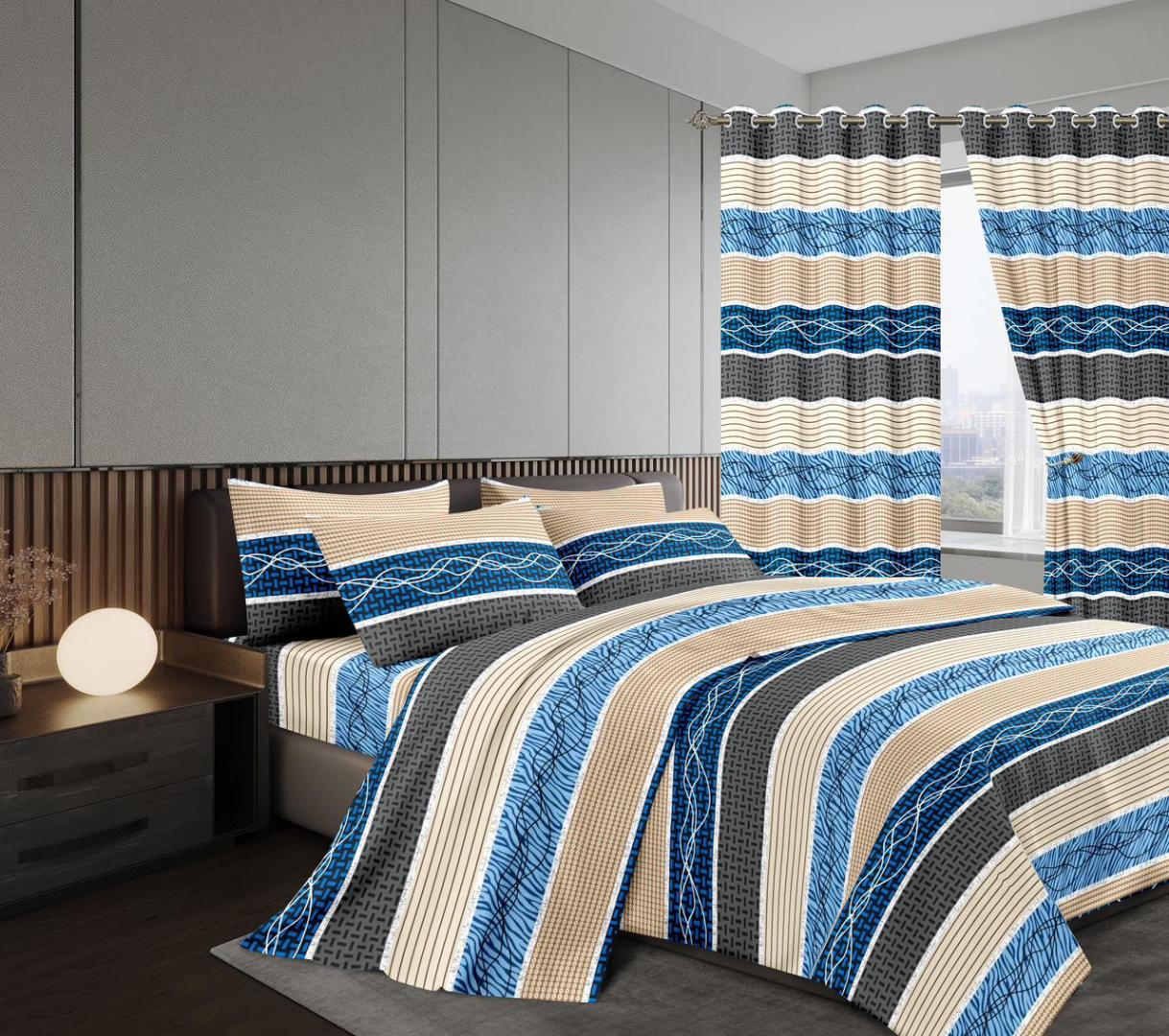 Romantic As Pictured Bedding Set - 4-Piece Microfiber Set Duvet Cover, Bedsheet, Pillowcases , King/Queen Size Stylish Bedroom Decor