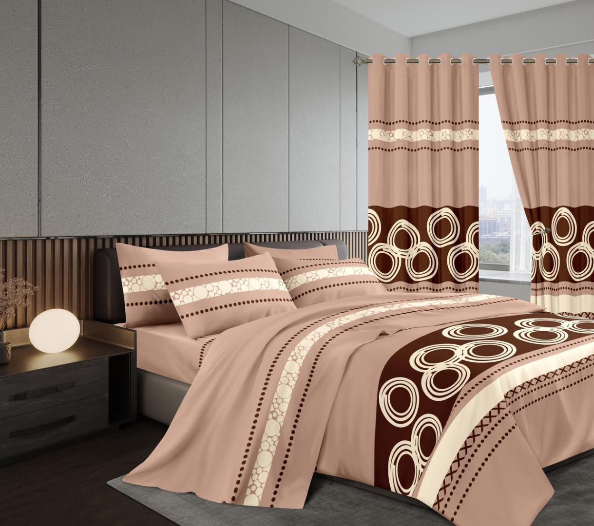 Romantic As Pictured Bedding Set - 4-Piece Microfiber Set Duvet Cover, Bedsheet, Pillowcases , King/Queen Size Stylish Bedroom Decor