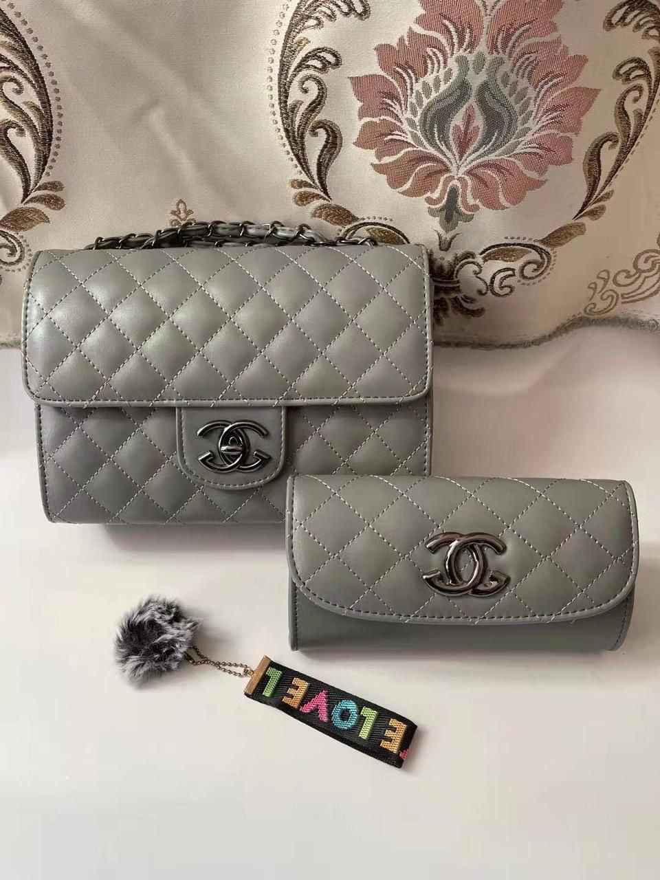 Elegant Women’s 2 in 1 Handbag Set with Matching Accessory - Versatile Designer Fashion Shoulder Bags in Multiple Shades | Durable, spacious & trendy.
