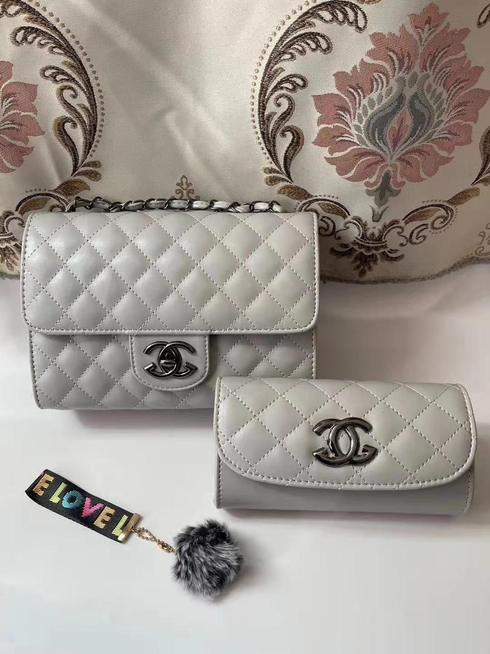 Elegant Women’s 2 in 1 Handbag Set with Matching Accessory - Versatile Designer Fashion Shoulder Bags in Multiple Shades | Durable, spacious & trendy.