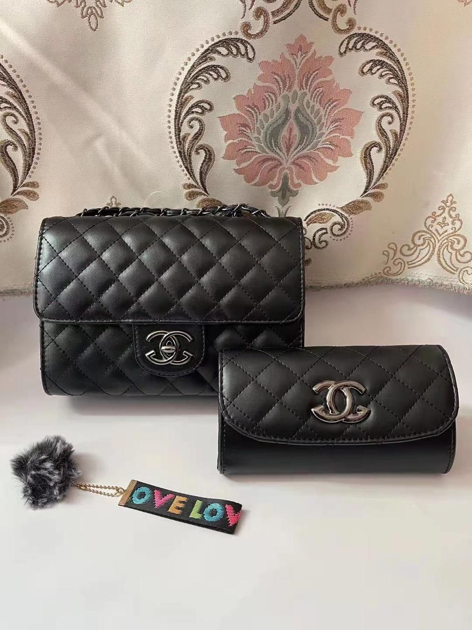 Elegant Women’s 2 in 1 Handbag Set with Matching Accessory - Versatile Designer Fashion Shoulder Bags in Multiple Shades | Durable, spacious & trendy.