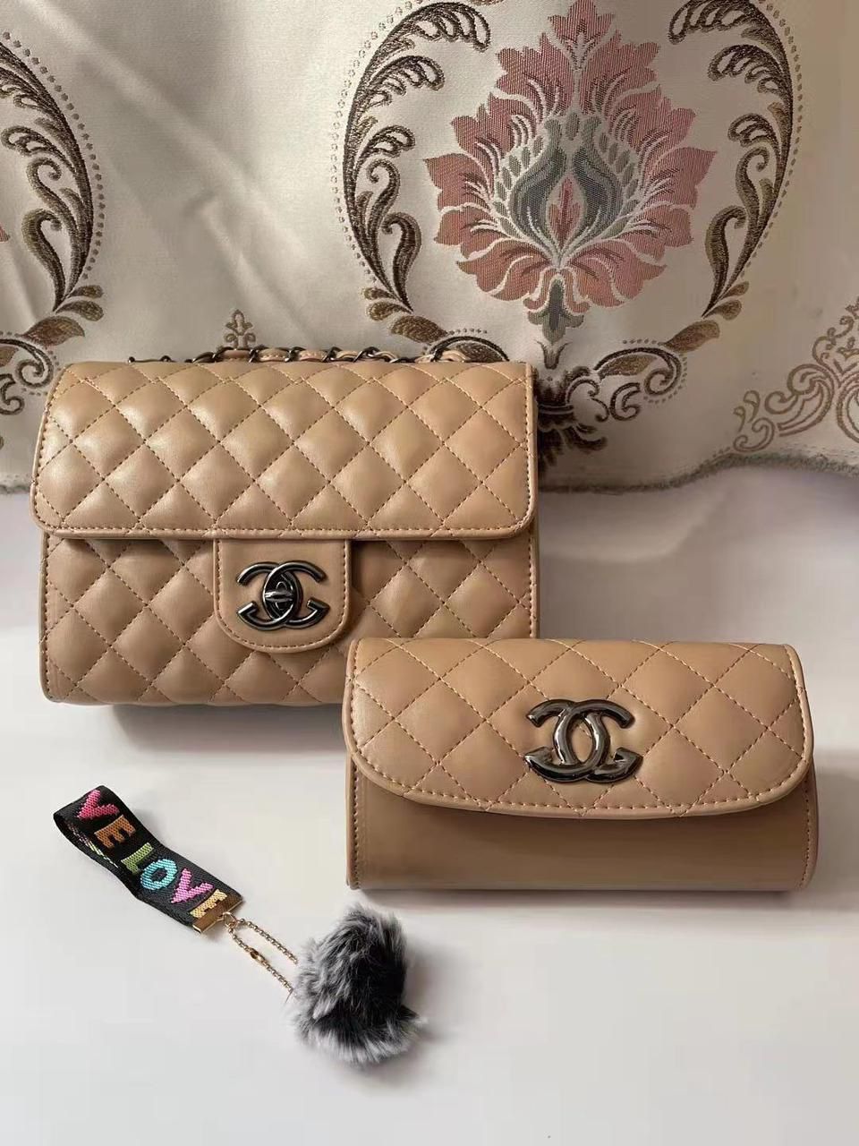 Elegant Women’s 2 in 1 Handbag Set with Matching Accessory - Versatile Designer Fashion Shoulder Bags in Multiple Shades | Durable, spacious & trendy.