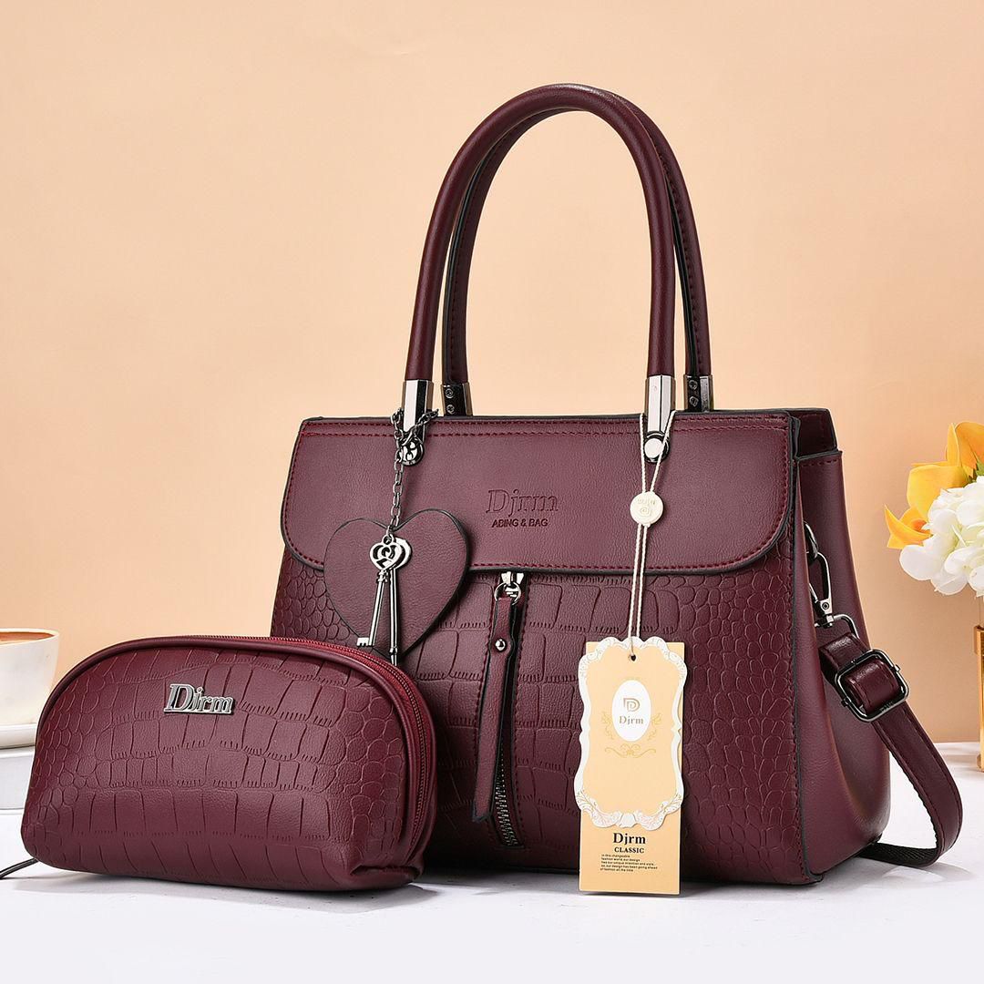 Elegant Women’s 3 in 1 Handbag Set with Matching Accessory - Versatile Designer Fashion Shoulder Bags in Multiple Shades | Durable, spacious & trendy.