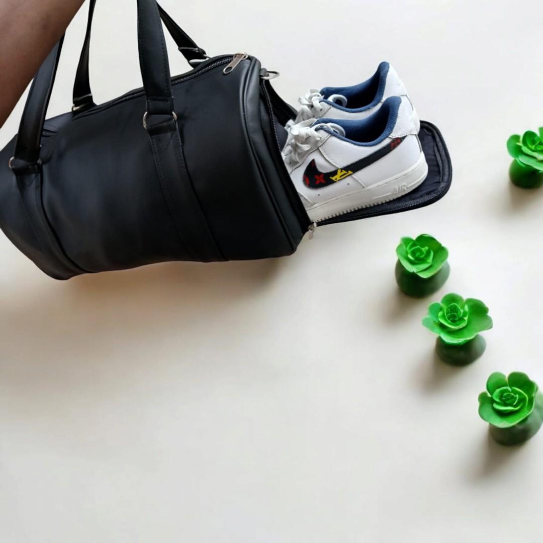 Fashion Leather Travel Bag Large Duffle Independent Big Fitness Bags with shoe compartment Handbag Bag Luggage Shoulder Bag Men Zipper Pu