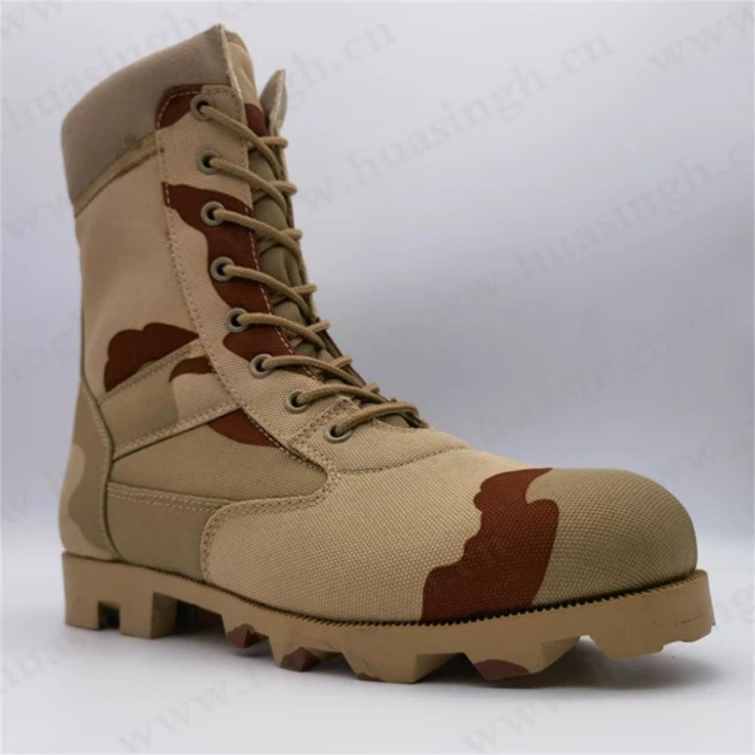 Camouflage Beige High-Top Military Combat Desert Boots - Tactical Leather Footwear | Superior Ankle Protection | Perfect for extreme conditions, intense missions, or adventurous outdoor activities