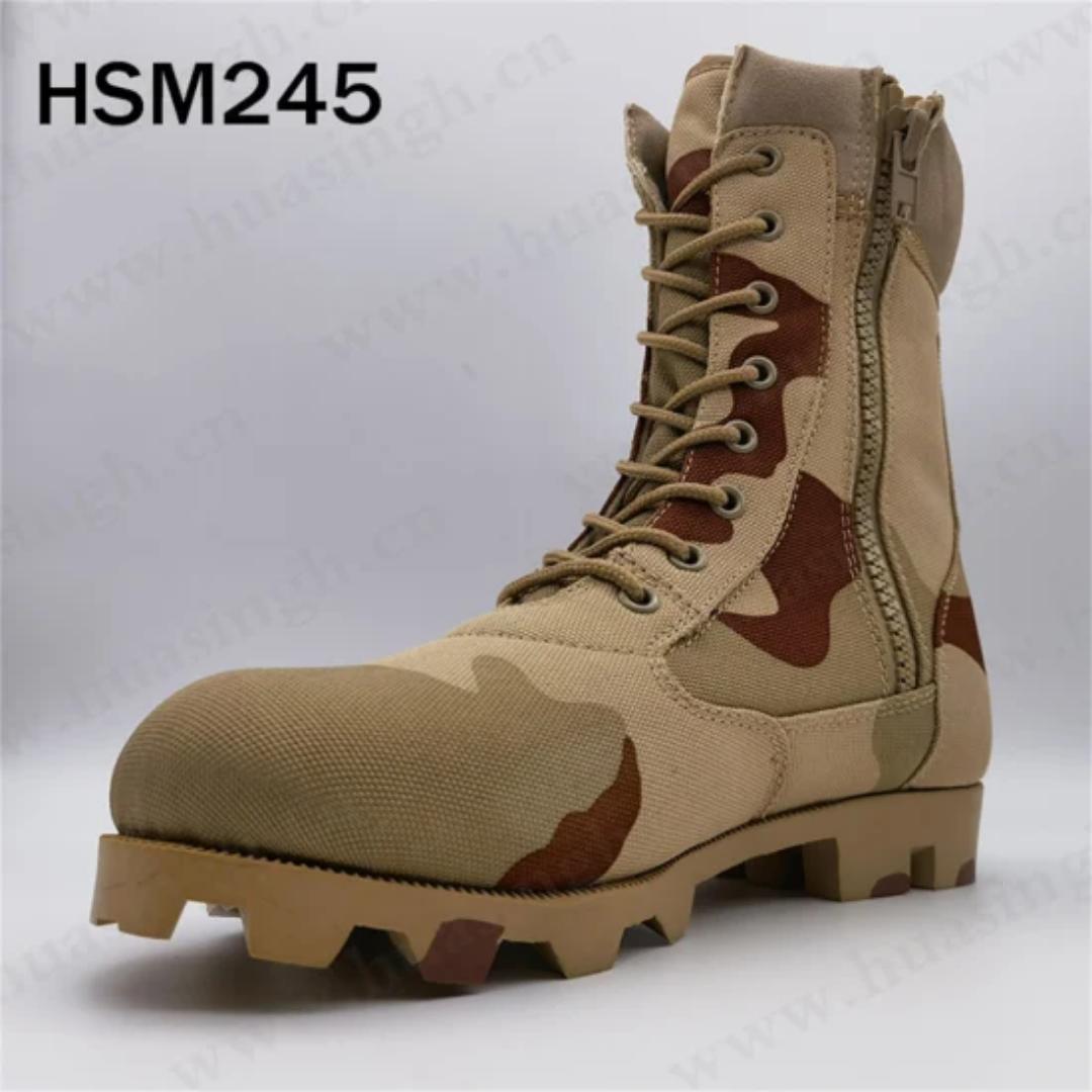 Camouflage Beige High-Top Military Combat Desert Boots - Tactical Leather Footwear | Superior Ankle Protection | Perfect for extreme conditions, intense missions, or adventurous outdoor activities