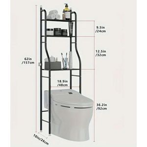 3 Layer Toilet Rack Bathroom Organizer Metallic Over The Toilet Storage Shelves.Suitable for humid environments.
Durable, waterproof and anti rust.
Ideal for maximizing your bathroom space.
3 layers s