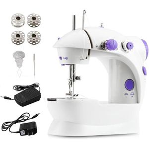 Portable Mini Handheld Household Multi Function Electric Sewing Machine with Accessories for professional and DIY.Mini sewing machine offers double threads and perfect stitch control. Nice sight and m