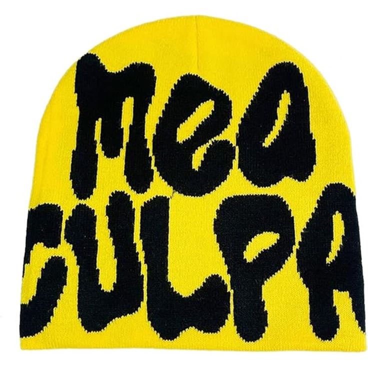 New Knitting Beanies Hat for Men and Women Paragraph Quality Cap Mea Culpa Fashion Hats