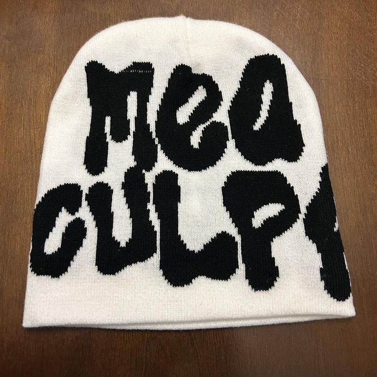 New Knitting Beanies Hat for Men and Women Paragraph Quality Cap Mea Culpa Fashion Hats