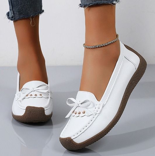 CLASSY COMFORT LADIES LEATHER SHOES, WOMEN TRENDY LOAFERS