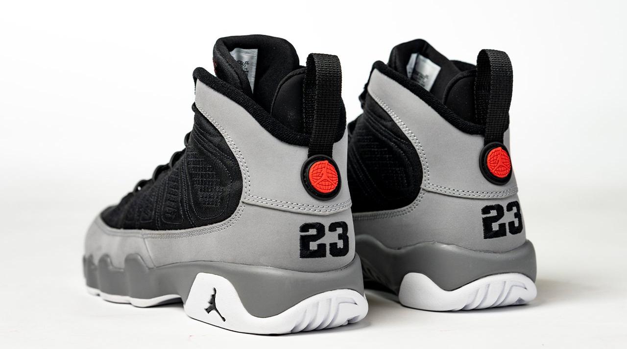 FLASH SALE: Air Jordan 9 Retro Sneakers – Black & Grey (LAST PAIR AT OFFER PRICE!) size 44 ONLY 1 PAIR LEFT