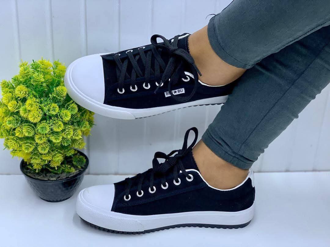 Benbu Double Sole Comfort Sneakers – Durable Canvas Rubbers for Ladies & Kids 👟