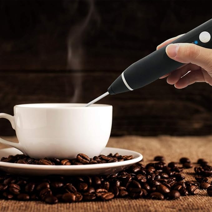 PREMIUM 2 in1 Electric Milk Frother, Rechargeable hand-Held Electric Milk Frother 3 Adjustable USB Charging Can Be Used forBulletproof Coffee Protein Drinks Matcha Coffee Whisk