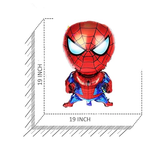Premium Cartoon 5 in 1 Foil Balloons Set of 5 Spiderman Birthday Theme Decorations Party Supplies with Spiderman Balloons for Birthday Party Boys Kids