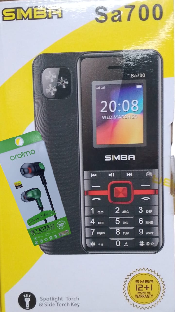 NEW Simba SA700 Dual SIM with Bluetooth Dialer Keypad Mobile Phone with FM Radio, MP3 Player, Bluetooth and FREE Oraimo Earphones
