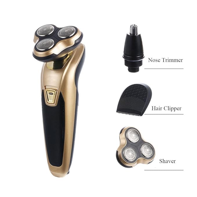 DELUXE 3 In 1 Electromate Shaver, Hair Clipper And Nose Trimmer Electric Shaver Shaver Wet and Dry 3 in 1 with Nose Trimmer
