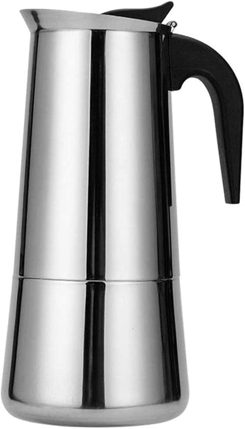 600 Stainless Steel Coffee Pot 6 Cups Stainless Steel Moka Pot Italian Coffee Maker 6 cup Stovetop Espresso Maker for Gas or Electric Ceramic Stovetop Camping Manual Italian Coffee Percolator