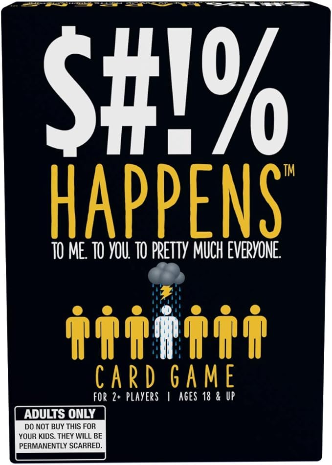 $#!% Happens - Rank Unfortunate Situations on The Misery Index Adult Card Game Shit Happens Card Game For Adults 2+ Players Ages 18+