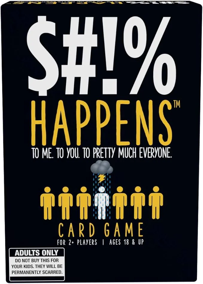 Card Game Rank Unfortunate Situations Misery Index Adult Card Game – Shit Happens Party Card Game for Adults 2+ Players Ages 18+ Humor Ranking Game