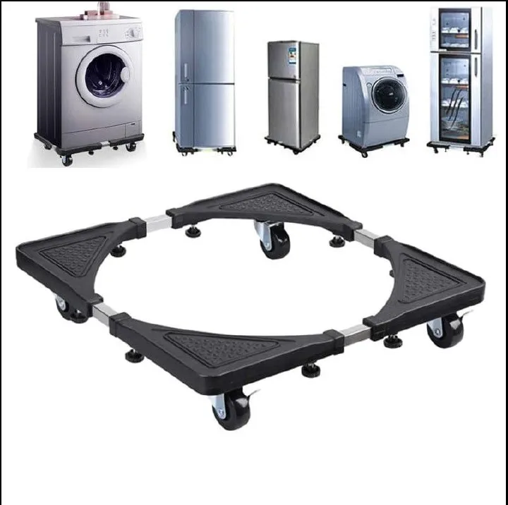 Adjustable Washing Machine Fridge Mover Trolley: Universal Appliance Stand 360-Degree Wheels Heavy-Duty Locking Mobility Floor Protection Rust Prevention Stable Home Gift.