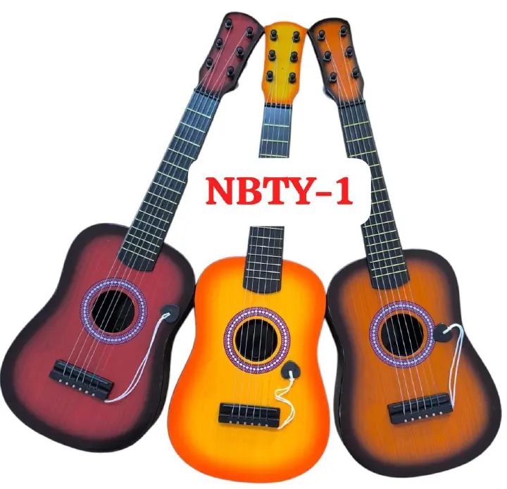 Acoustic Guitar 23-Inch for Kids Beginner Children Small Hands Nylon Strings Wood Basswood Compact Musical Instrument NBTY-1 Learning Toy Lightweight Easy to Play Durable Fun Educational Gift for KIDS