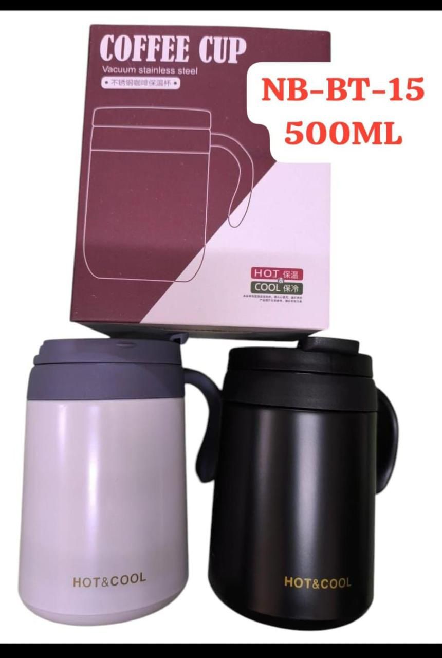 Coffee Mug 500ml Vacuum Stainless Steel  NB-BT-15 Insulated Travel Cups Hot Cold Beverage Thermos Leak Proof Durable Drinkware Set for Home Office Outdoor Use