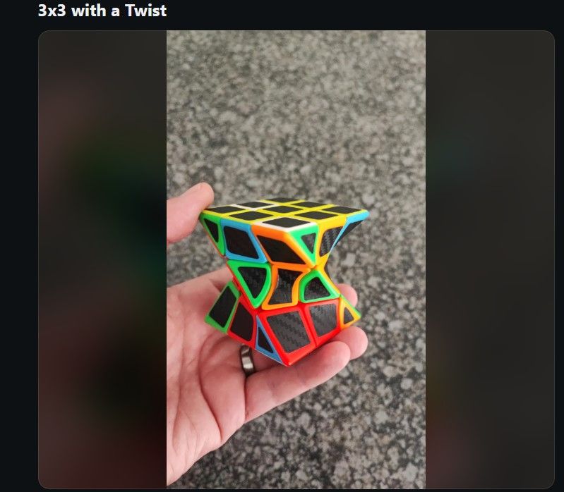 JieHui Ghost/Windmill Twist Puzzle Cube – Shape-Mod Stickered Brain Teaser with Carbon Fiber Design, Storage Box, Educational Toy for Kids 6+