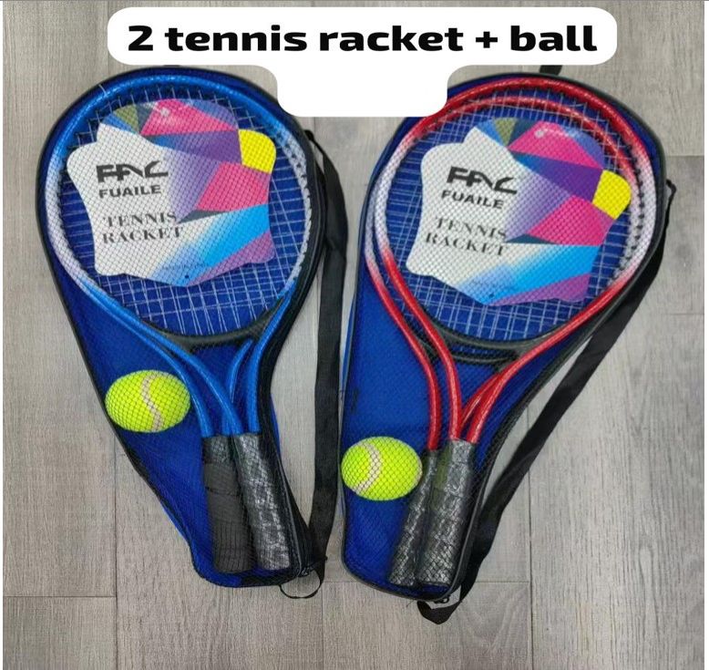 2 Player Tennis Racket Set – Complete Kids Outdoor Game Kit with Balls and Portable Carry Case, Durable Lightweight Design for Garden, Beach, and Backyard Fun for Active Play and Entertainment