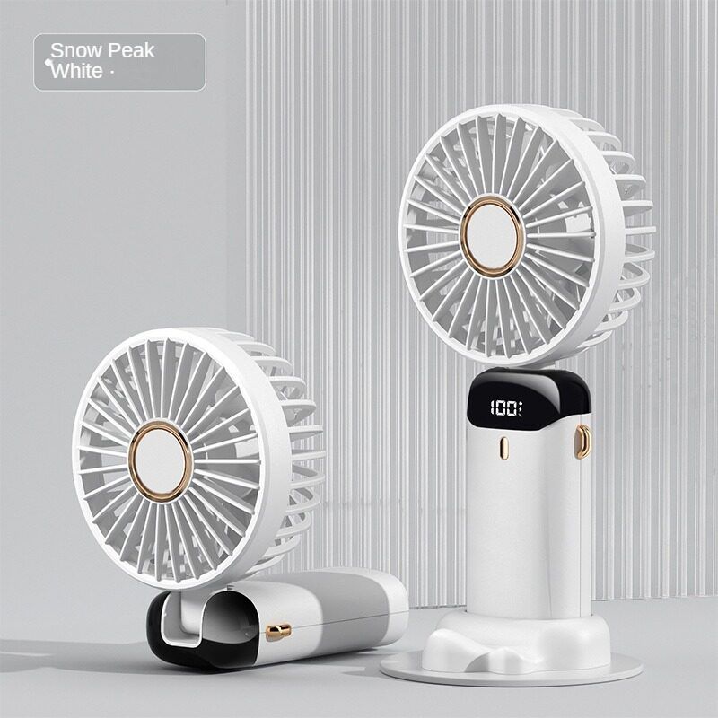 New usb handheld fan Mini portable folding small fan Digital display office student small electric fan gift