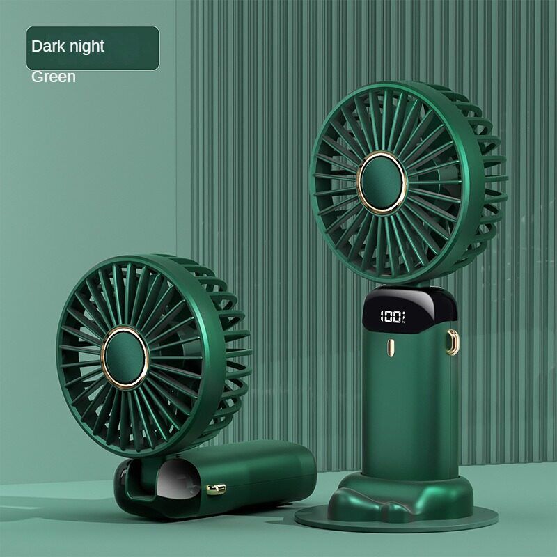 New usb handheld fan Mini portable folding small fan Digital display office student small electric fan gift