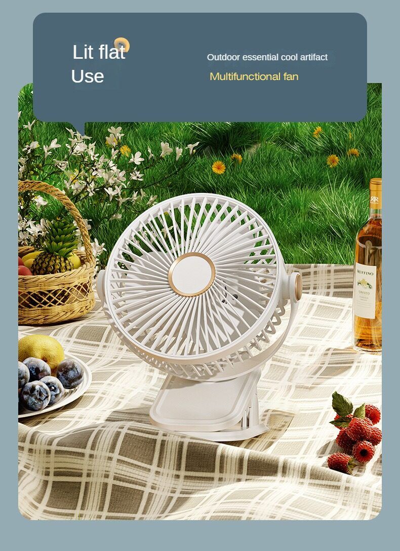 Cross-border new 6 inch clip fan mini portable usb charging desktop student dormitory clip fan wall hanging manufacturers