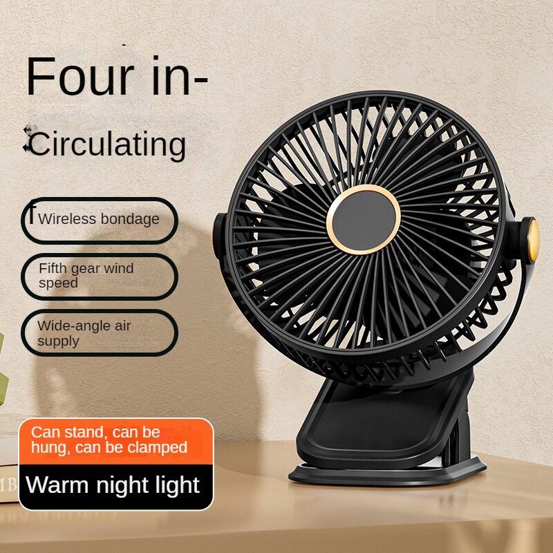 Cross-border new 6 inch clip fan mini portable usb charging desktop student dormitory clip fan wall hanging manufacturers
