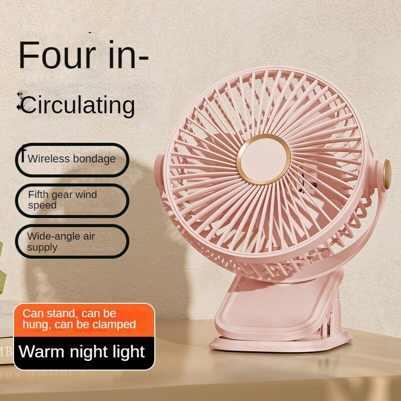 Cross-border new 6 inch clip fan mini portable usb charging desktop student dormitory clip fan wall hanging manufacturers