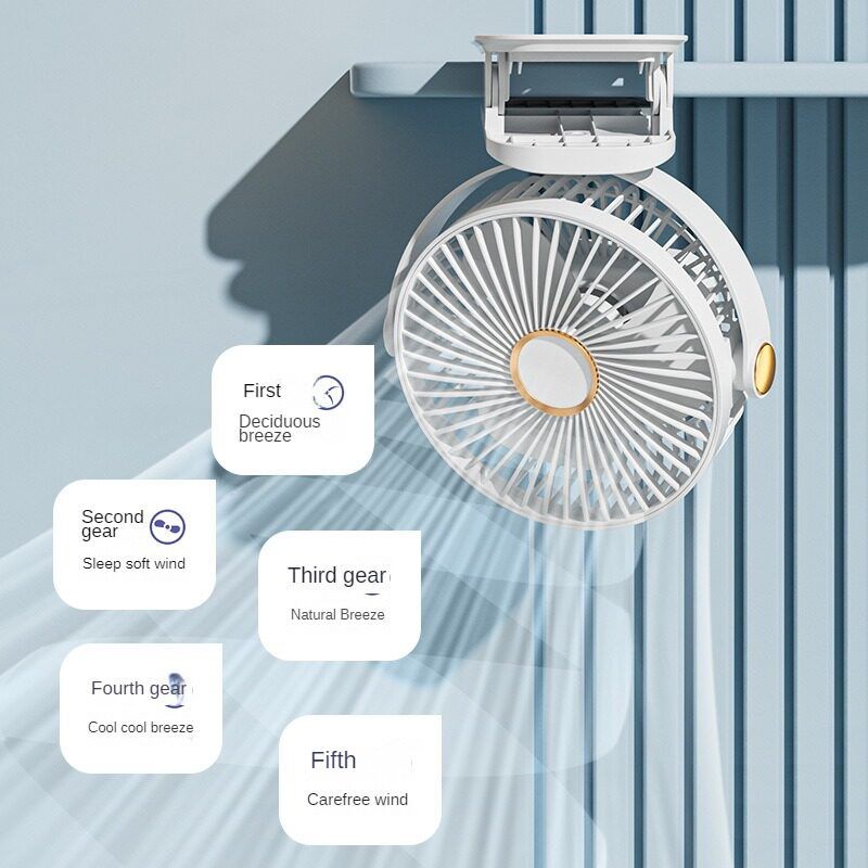 Cross-border new 6 inch clip fan mini portable usb charging desktop student dormitory clip fan wall hanging manufacturers