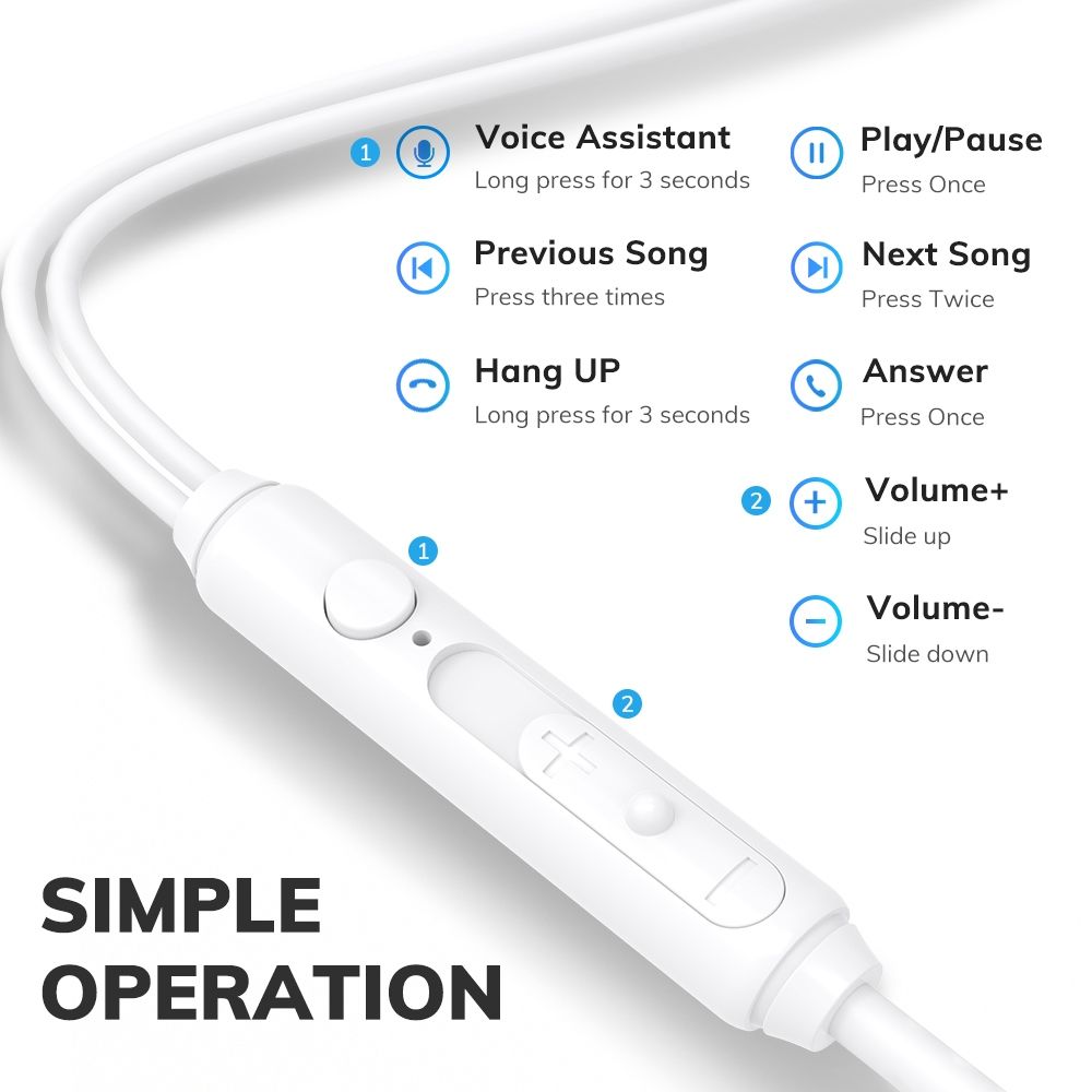 New simple universal in-ear headphone direct plug type computer mobile phone with microphone headphone wire control headphone manufacturers direct