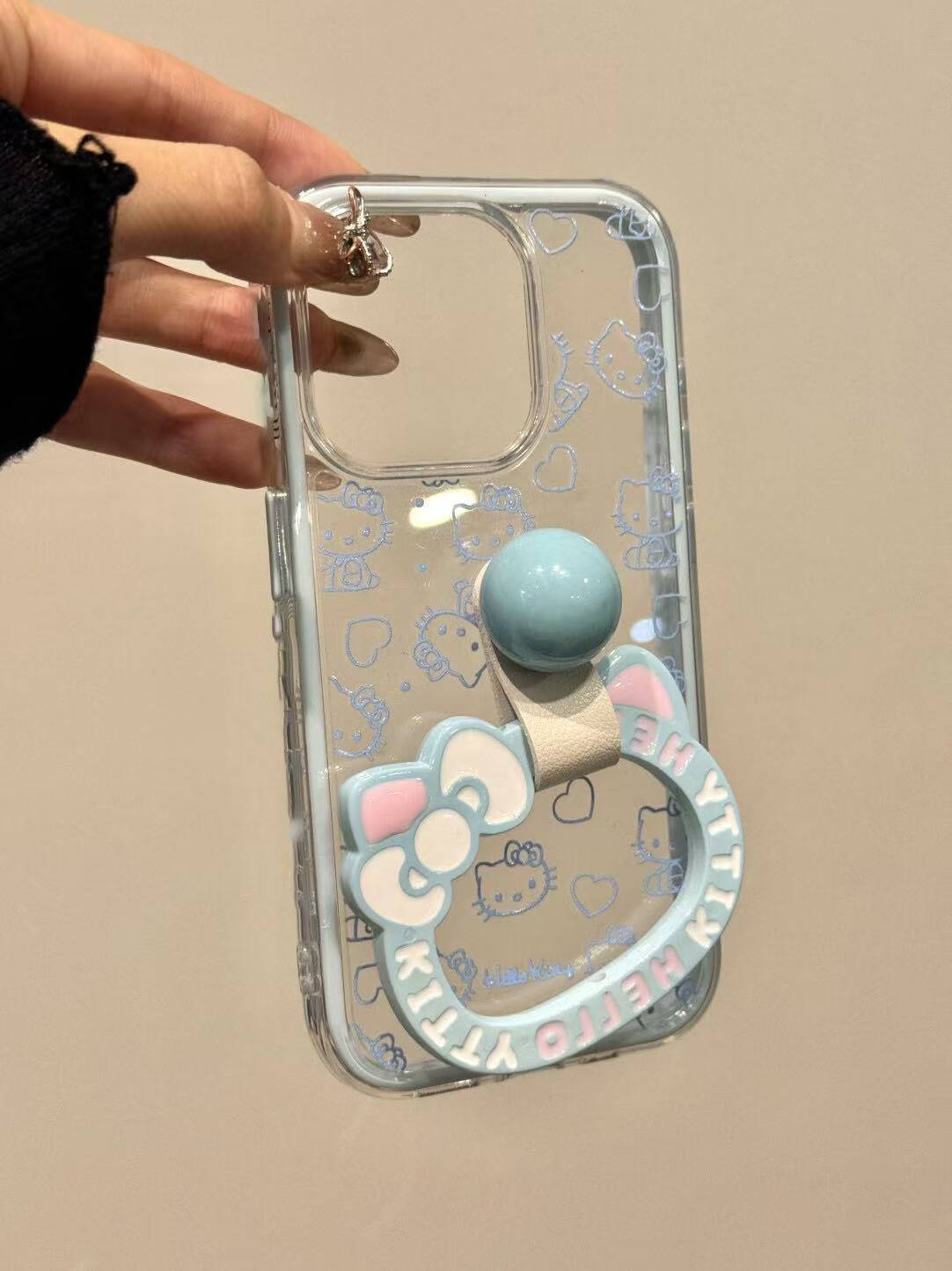 Cute full-screen Hello Kitty phone case for iPhone 16 Pro Max. Apple 15, new model 14, female 13/12/11.