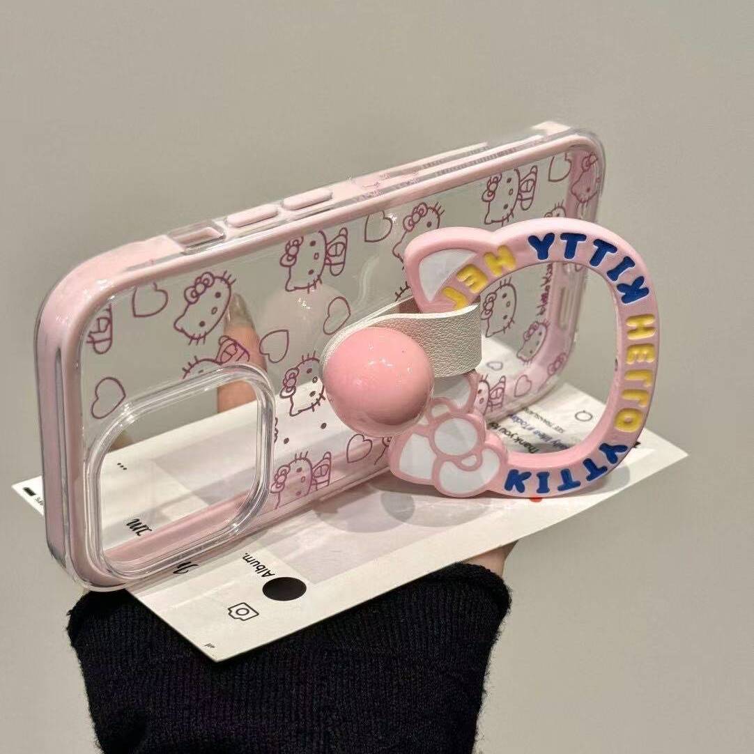Cute full-screen Hello Kitty phone case for iPhone 16 Pro Max. Apple 15, new model 14, female 13/12/11.