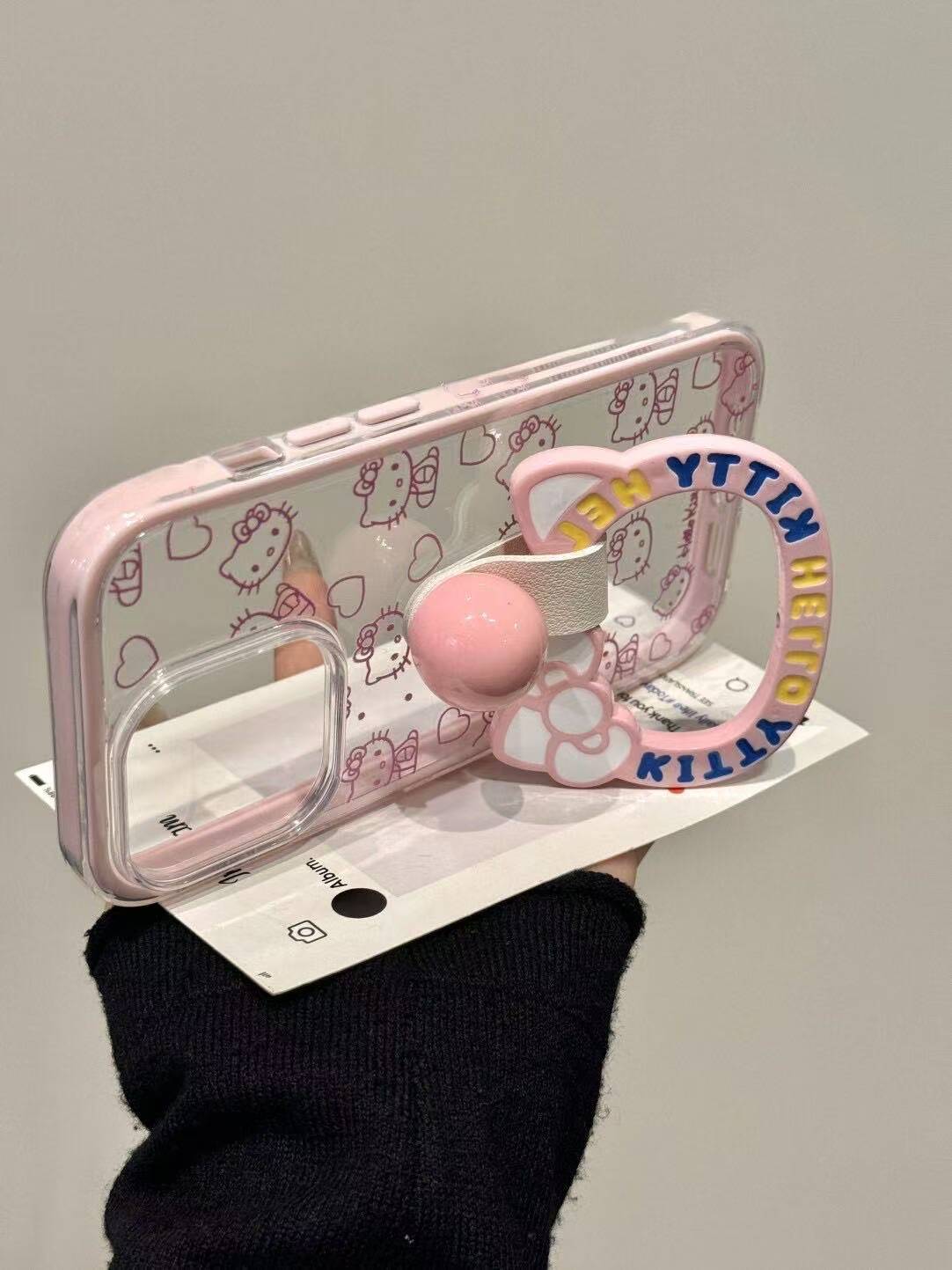 Cute full-screen Hello Kitty phone case for iPhone 16 Pro Max. Apple 15, new model 14, female 13/12/11.