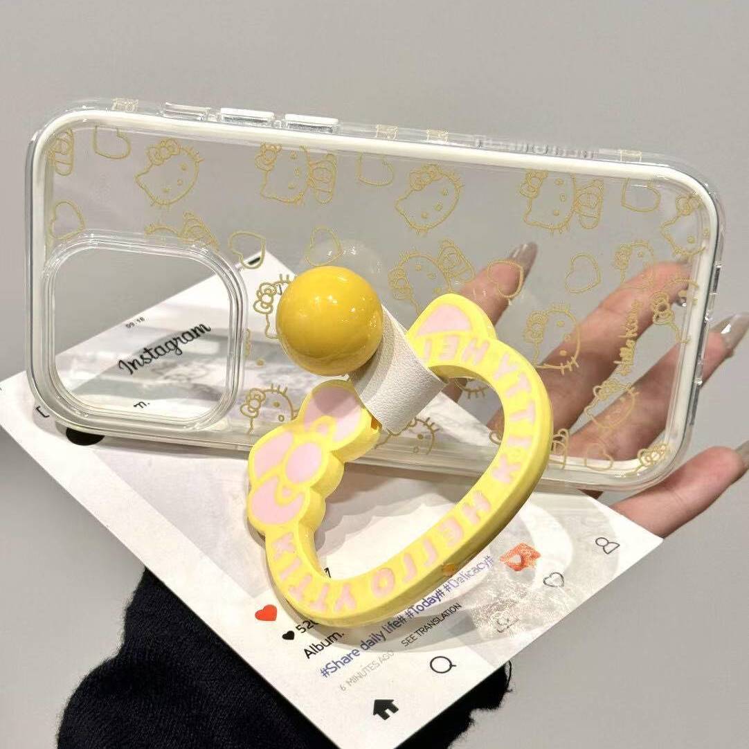 Cute full-screen Hello Kitty phone case for iPhone 16 Pro Max. Apple 15, new model 14, female 13/12/11.