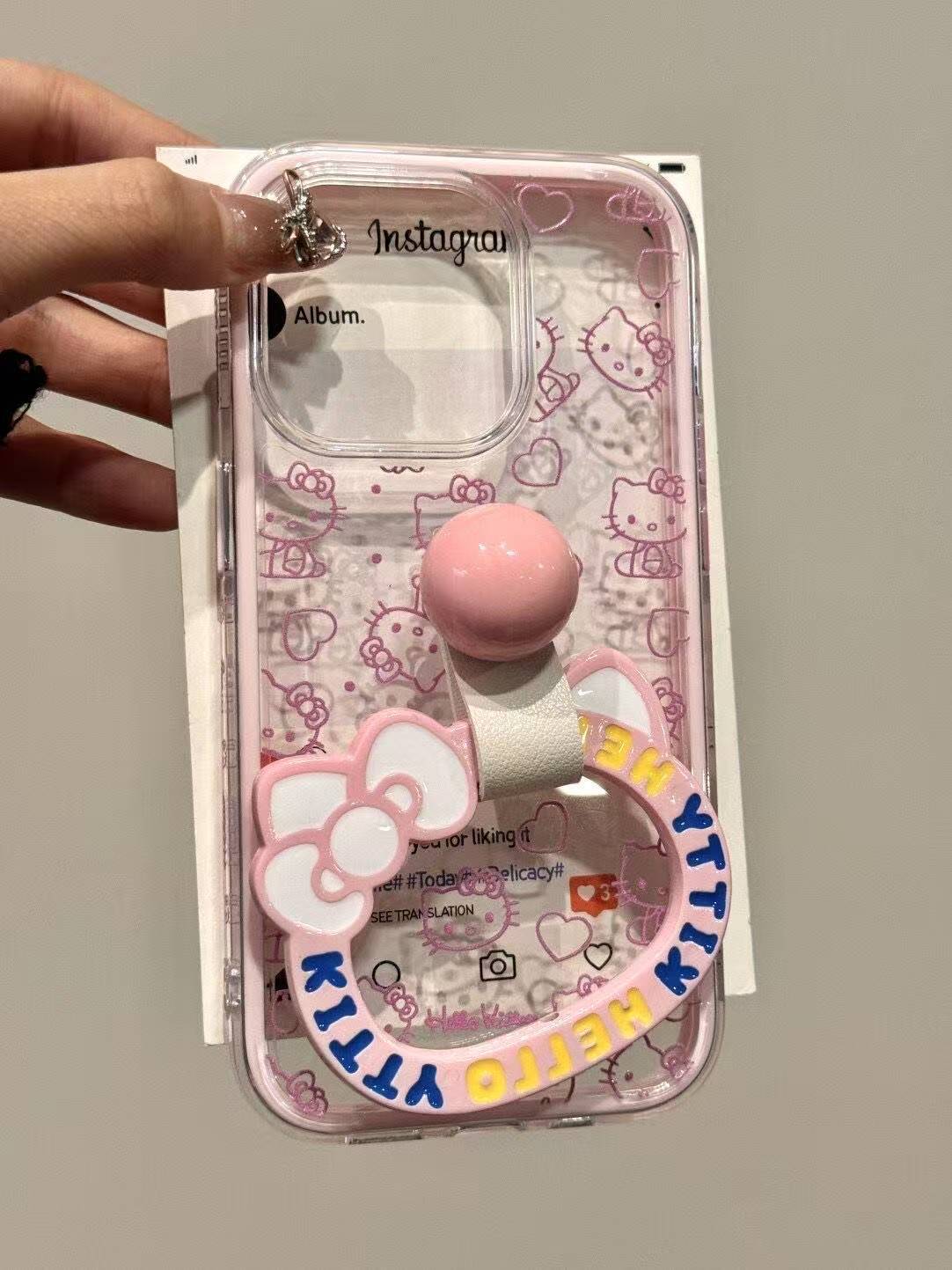 Cute full-screen Hello Kitty phone case for iPhone 16 Pro Max. Apple 15, new model 14, female 13/12/11.
