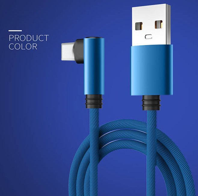 Elbow data cable fast charging is super suitable for mobile phone Type-C Android and Apple interfaces