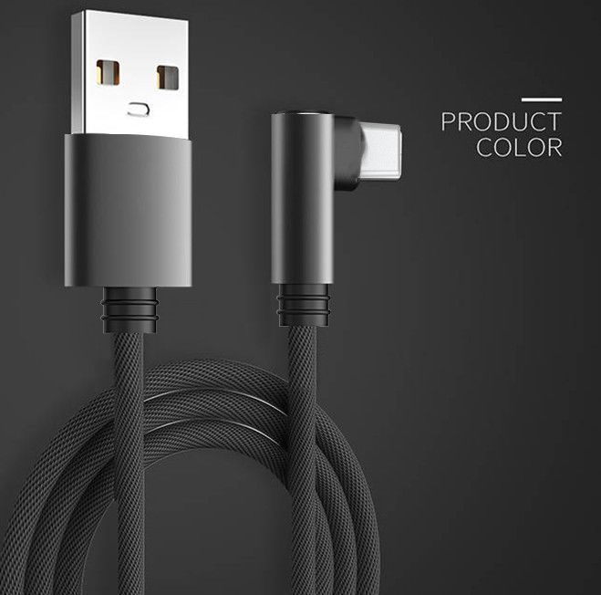 Elbow data cable fast charging is super suitable for mobile phone Type-C Android and Apple interfaces