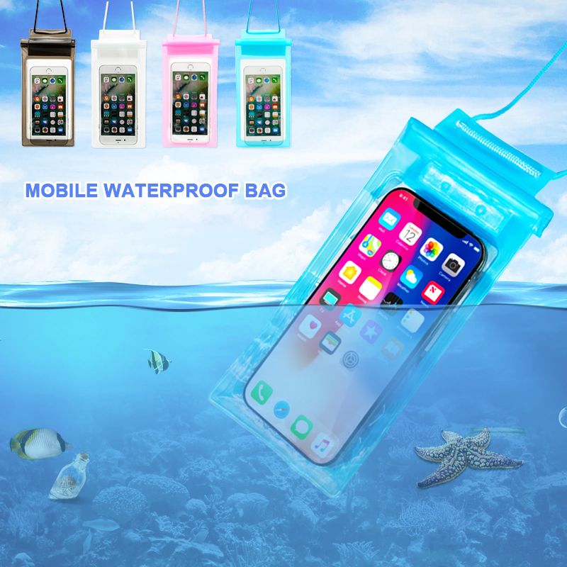 Transparent Waterproof Phone Pouch - Swimming/Diving Case with Touchscreen