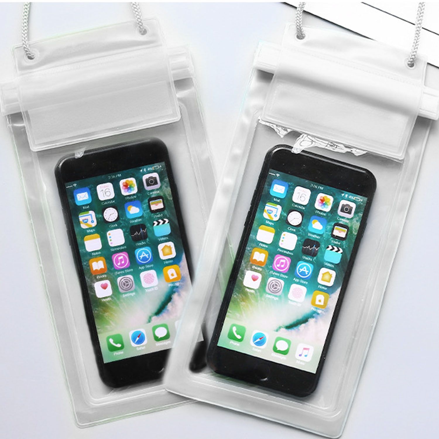 Transparent Waterproof Phone Pouch - Swimming/Diving Case with Touchscreen