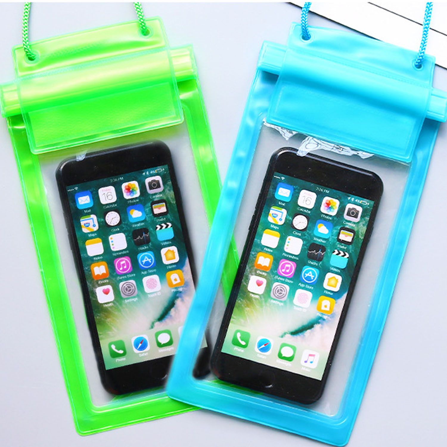 Transparent Waterproof Phone Pouch - Swimming/Diving Case with Touchscreen