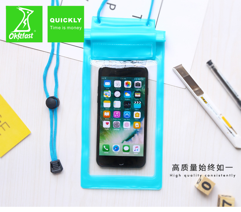 Transparent Waterproof Phone Pouch - Swimming/Diving Case with Touchscreen