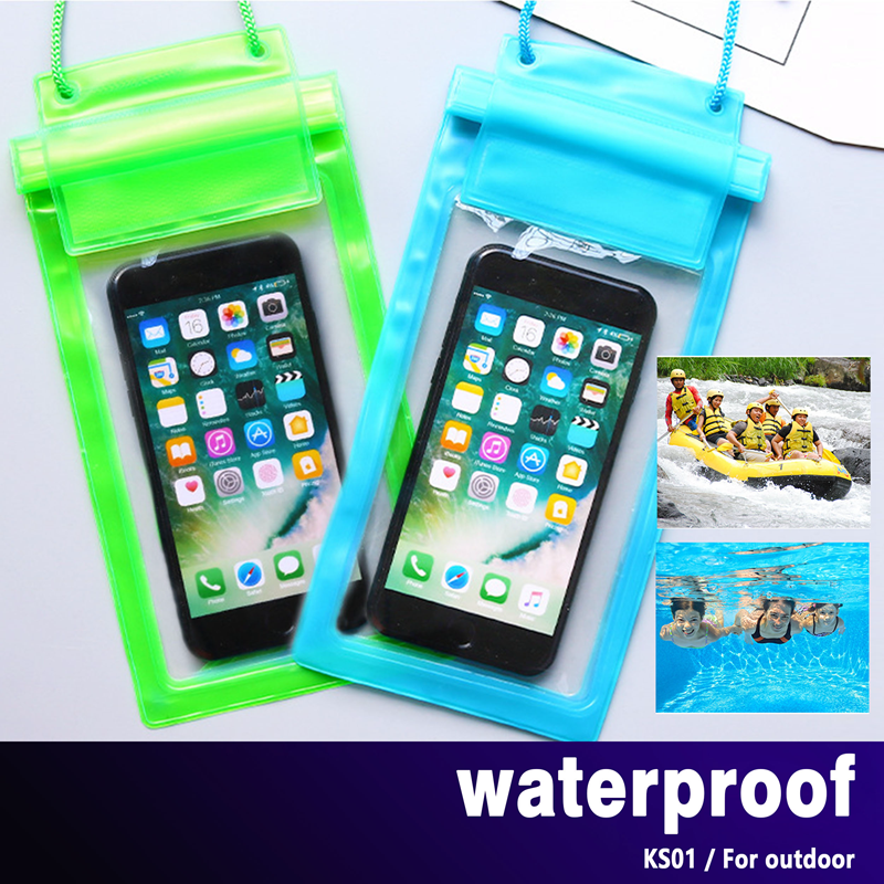 Transparent Waterproof Phone Pouch - Swimming/Diving Case with Touchscreen