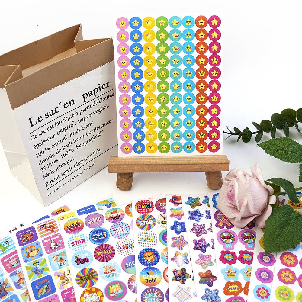 Children Reward Stickers Student Stationery Stickers Creative Cartoon Cute Teacher Reward Stickers Cute Little Girl Stickers Luggage Stickers