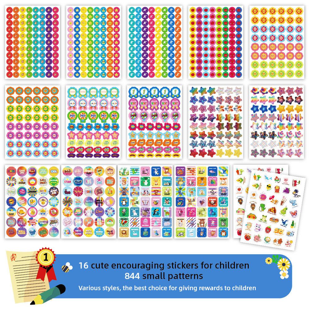 Children Reward Stickers Student Stationery Stickers Creative Cartoon Cute Teacher Reward Stickers Cute Little Girl Stickers Luggage Stickers